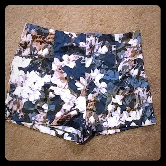 Forever 21 Pants - Floral Silk Shorts